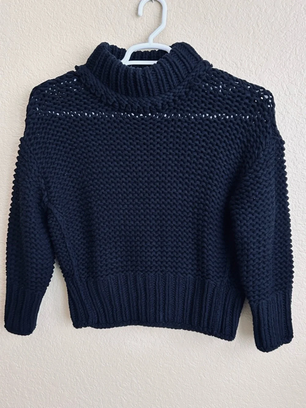 Free People My Only Sunshine Black Chunky Knit Sweater